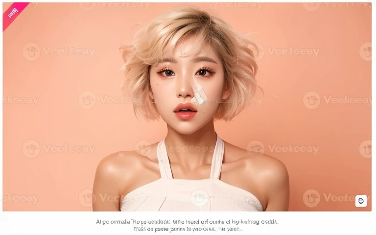 blond korean woman