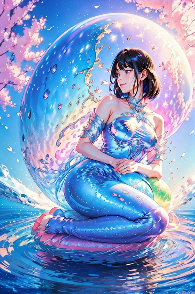 (Highest quality), (8K), (Highest quality), (live-action), (Realistic photos), summer、summerを感じる物、summerを感じる風景, watermelon、blue sky, Rainbow and sunshine shining.16K, Ultra-high resolution, Shining in rainbow colors、to be born,wonderful ,future、Iridescent、The world 30 years from now。