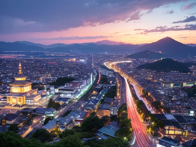 Different world、、rain、scenery、There are no people：1.3、Modern power plant、democracy、Sunset、Town、Pale white light、Black Haze、Europe、night，tower、temple、Taiwan