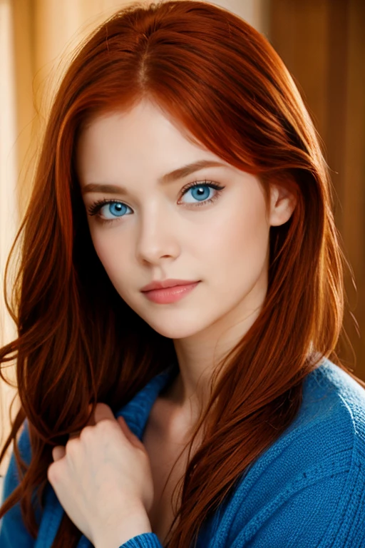 Photo réaliste en pied d'une belle femme caucasienne, redhead, with blue eyes, head of'artwork, best quality, 1fille, bare, delicate face, silhouette transparente, white dress, Tout le corps, Outside ,rose,shadowy_background, flowers, glace_flowers, stalactites, floating_hairs