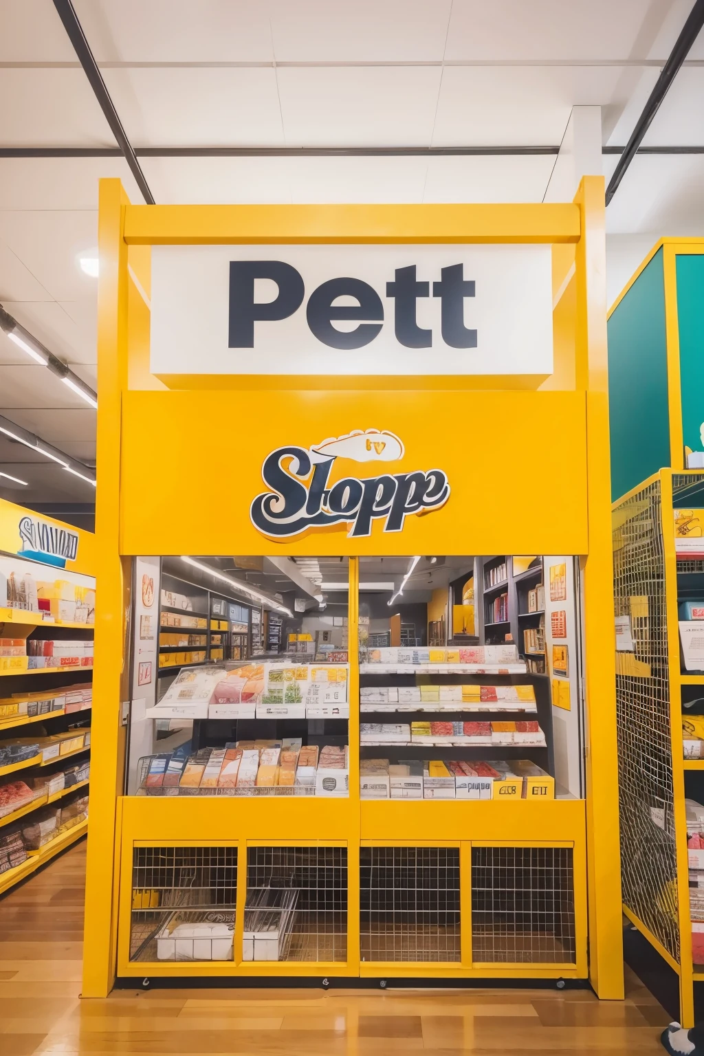 logo for pet shop with yellow
