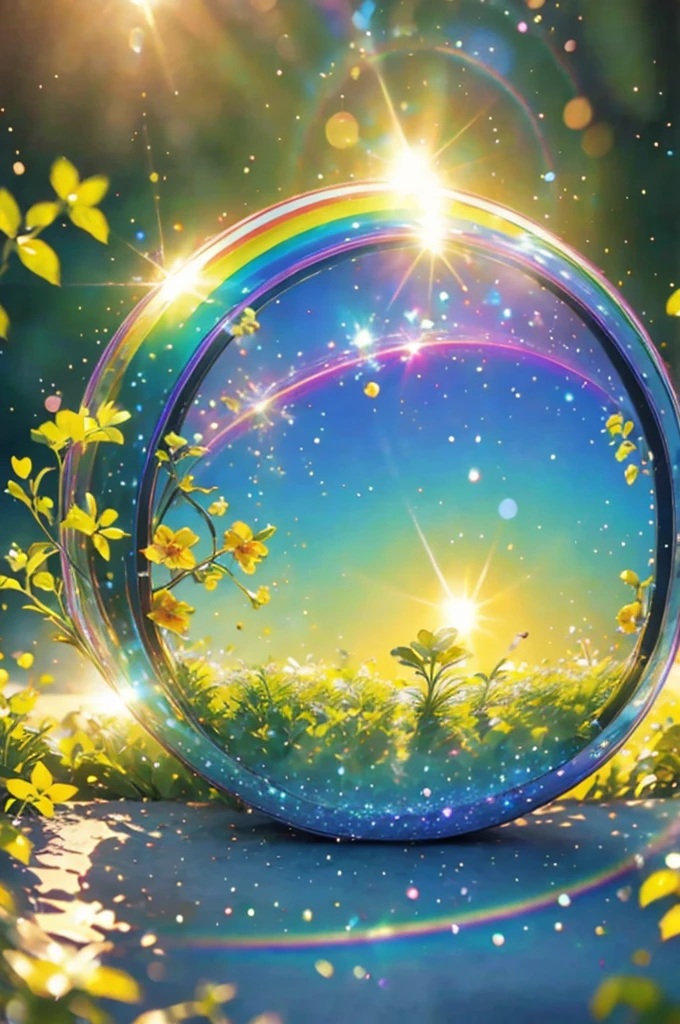 (Highest quality), (8K), (Highest quality), (live-action), (Realistic photos), summer、summerを感じる物、summerを感じる風景, watermelon、blue sky, Rainbow and sunshine shining.16K, Ultra-high resolution, Shining in rainbow colors、to be born,wonderful ,future、Iridescent、The world 30 years from now。