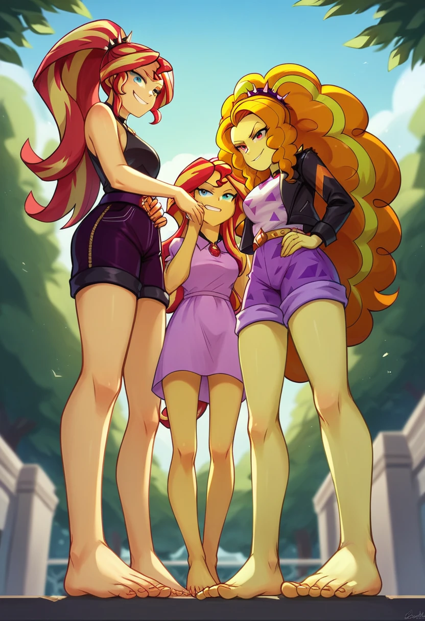 ((High Quality Image 10k)) ((Perfect Autonomy 10k)) Masterpiece, Adagio Dazzle and Sunset Shimmer are naked, (below 1.2) Adagio Dazzle is letting Sunset Shimmer Suck on her big Feet at the park, Adagio Dazzle and Sunset Shimmer Equestria Girls, Sunset Shimmer is enjoying herself While sucking on Adagio Dazzles feet, Adagio Dazzle has a smug grin on her face While Sunset Shimmer is enjoying Sucking on Adagio Dazzles Feet, Adagio Dazzle and Sunset Shimmer, cuerpo completo, high resolusion