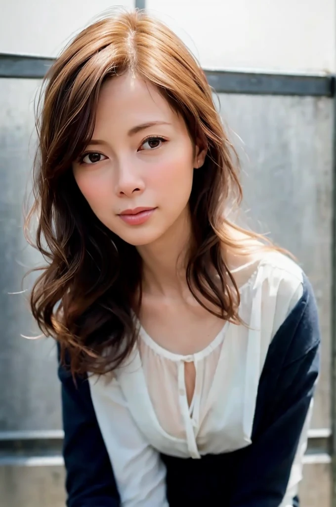 From one girl, young woman, Upper Body, (View your audience:1.3), (Women Suits),(Beautiful City, Beautiful sky background), 30-year-old woman,Natural skin color, (Mouth closed:1.2), (Center of chest), Floating Hair, Beautiful expression, Facial details, Detailed, Rainbow details, masterpiece, Highest quality, Realistic, Ultra-realistic, Very detailed, Perfect lighting, Written boundary depth, Shadow, High resolution,