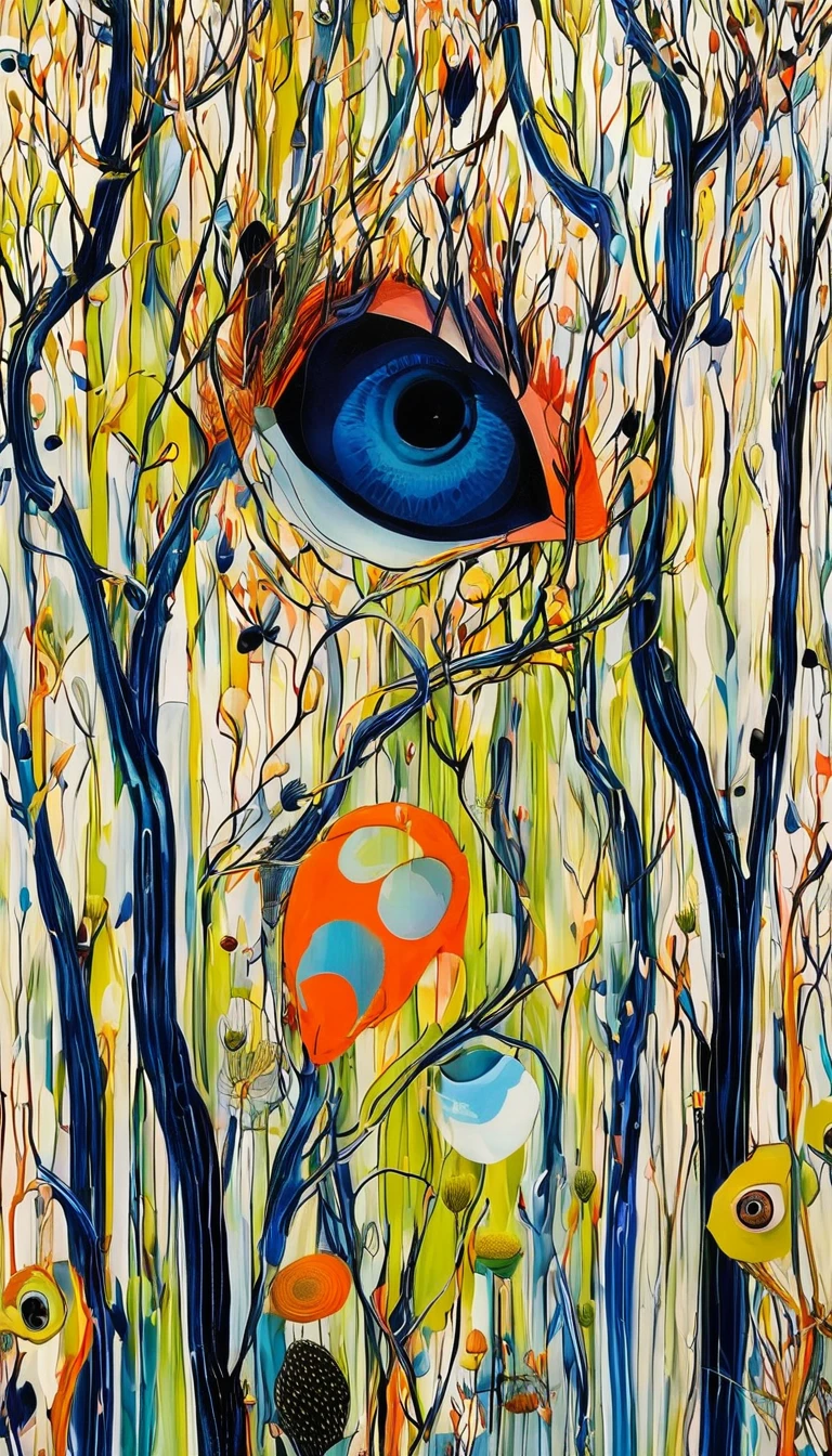 Simple abstraction,Splicing,Branches,Eye,Abstract aquatic life
