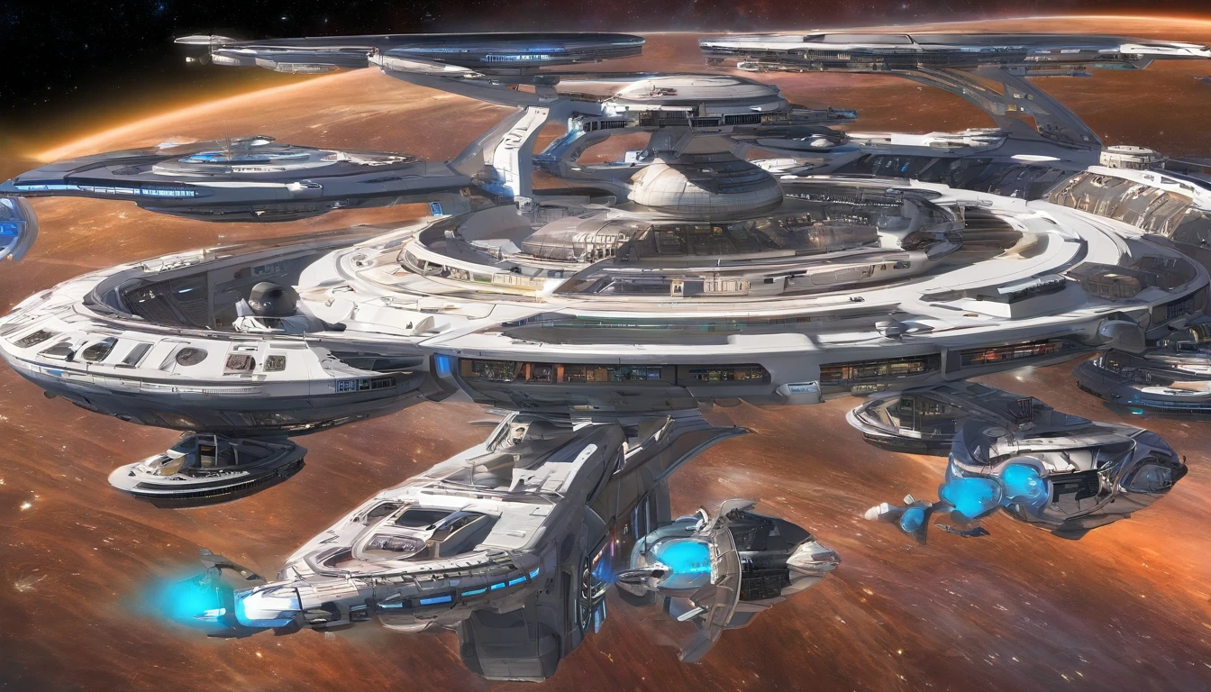 (((The space station is Deep Space 9))).There are Starfleet ships, and almost any ship, from Star Trek Deep Spaces 9 years. This styles are, from Gerry and Silvia Anderson,& Judith Garfield & Reeves-Stevens.