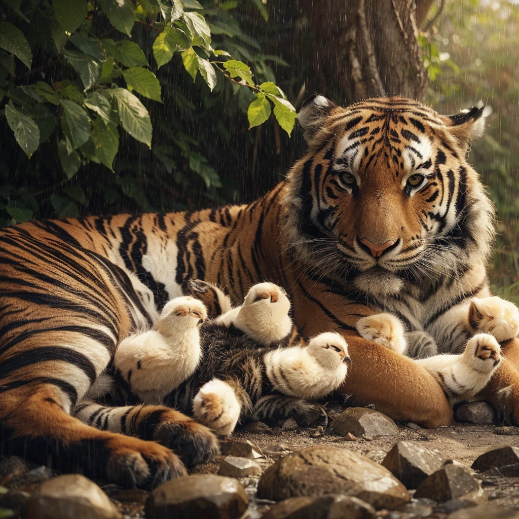 Tiger and beauty