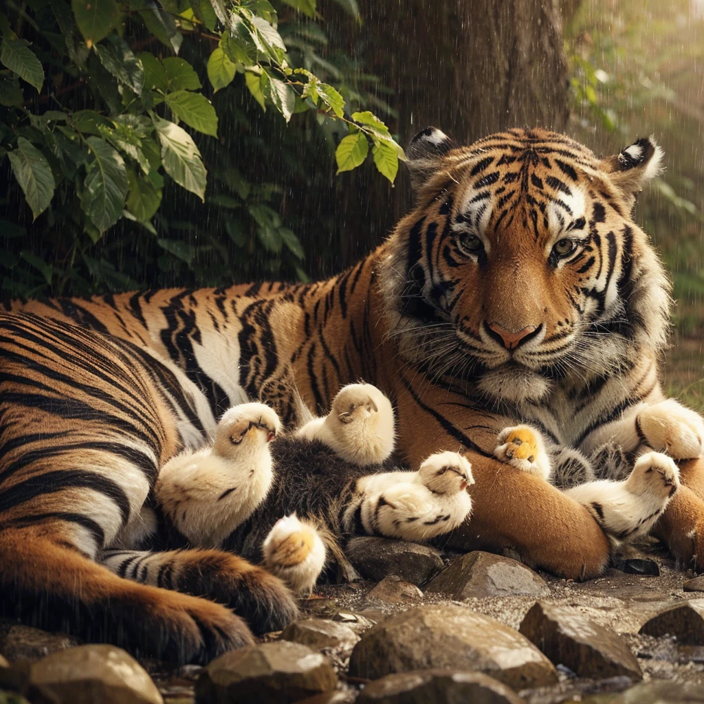 Tiger and beauty