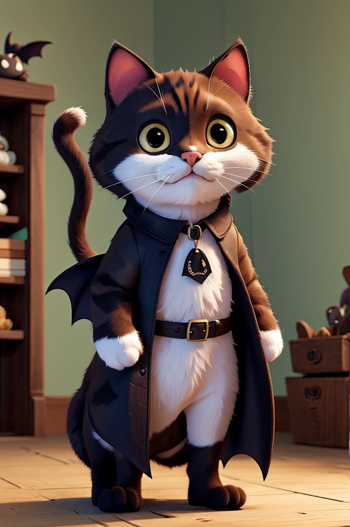 Cat dressed as a bat 