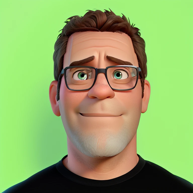 40 year old man in Disney Pixar style, high qualiy, best qualityer