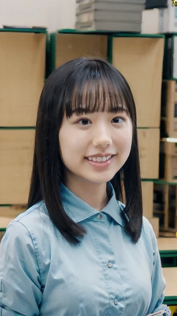 slender girl, (make up:1.1), (ニットセーター:1.2), middle breasts, at school room, (upper body shot:1.1), round face