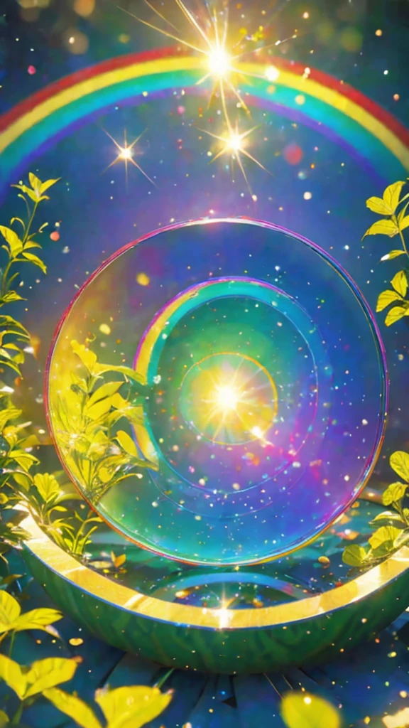 (Highest quality), (8K), (Highest quality), (live-action), (Realistic photos), Shining in rainbow colorswatermelon、summer、summerを感じる物、summerを感じる風景, watermelon、watermelon畑、blue sky, Rainbow and sunshine shining.16K, Ultra-high resolution, Shining in rainbow colors、to be born,wonderful ,future、Iridescent、The world 30 years from now。