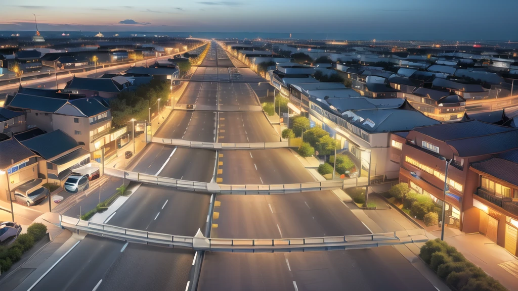 (road :1.5),road ,(รถวิ่งบนroad:1.6) capital landscape:1.5 ,(Many cars:1.5) ,nighttime 
