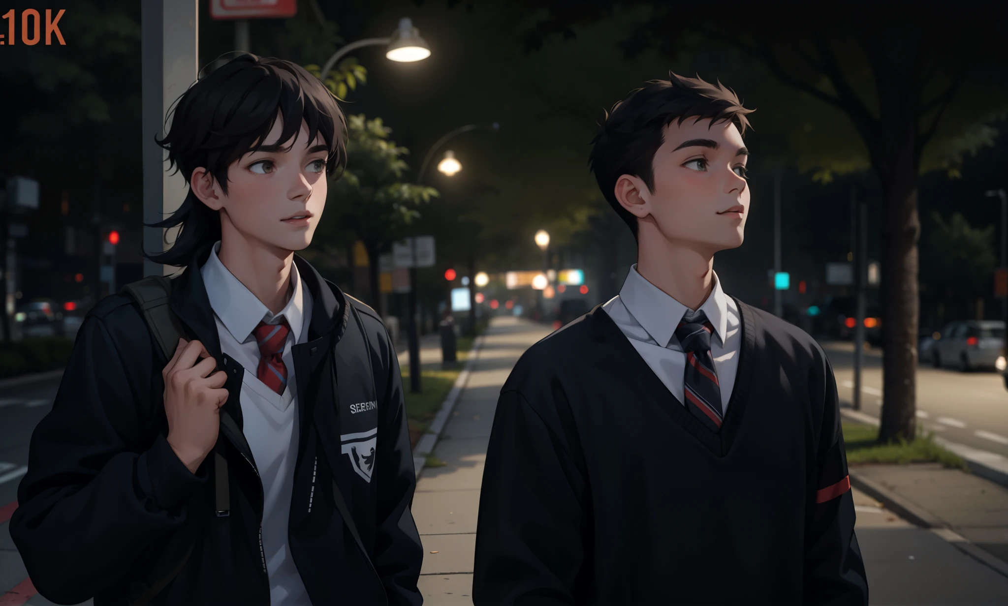 two cute 18 year old friends walk together