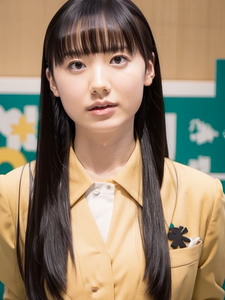 slender girl, (make up:1.1), (ニットセーター:1.2), middle breasts, at school room, (upper body shot:1.1), round face