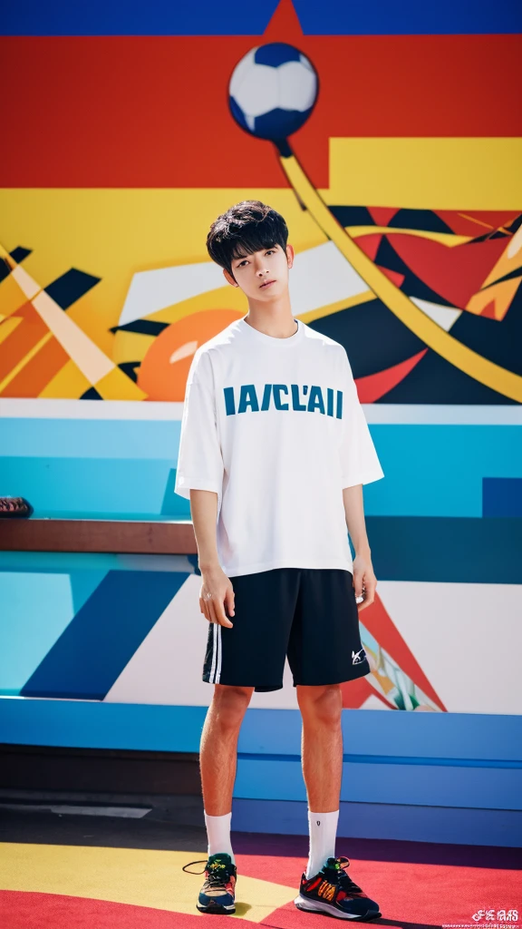 abstract ranbow the wool is a
said'ENALL' background, 1boy, pose,dynamite, handsome , kpop idol , 16k resolution , ultra-high clarity , hyperrealism, uhd , live stream
