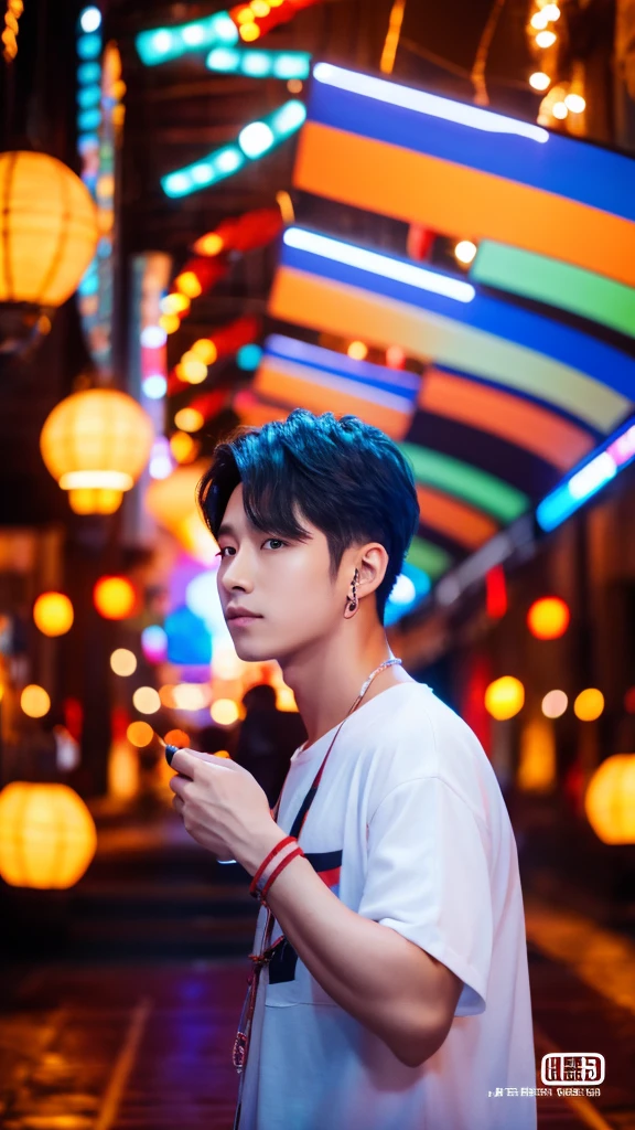 abstract ranbow the wool is a
said'ENALL' background, 1boy, pose,dynamite, handsome , kpop idol , 16k resolution , ultra-high clarity , hyperrealism, uhd , live stream