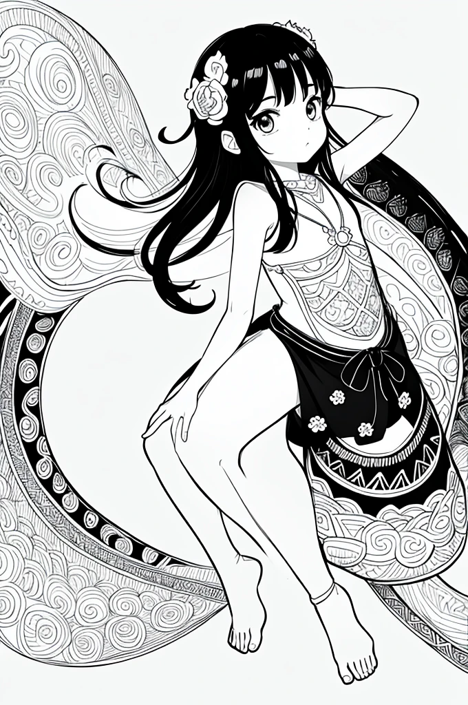 Saci-Perere art from Brazilian folklore, black and white outline for children coloring book page, coloring page for children, totally white children's style, sketch style, white background, full body, cartoon style, line art, coloring book
