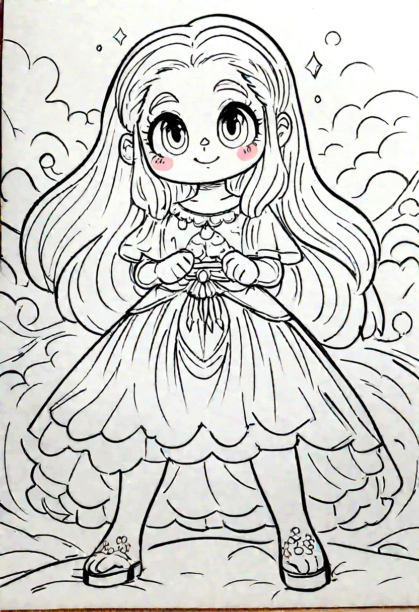 Saci-Perere art from Brazilian folklore, black and white outline for children coloring book page, coloring page for children, totally white children's style, sketch style, white background, full body, cartoon style, line art, coloring book