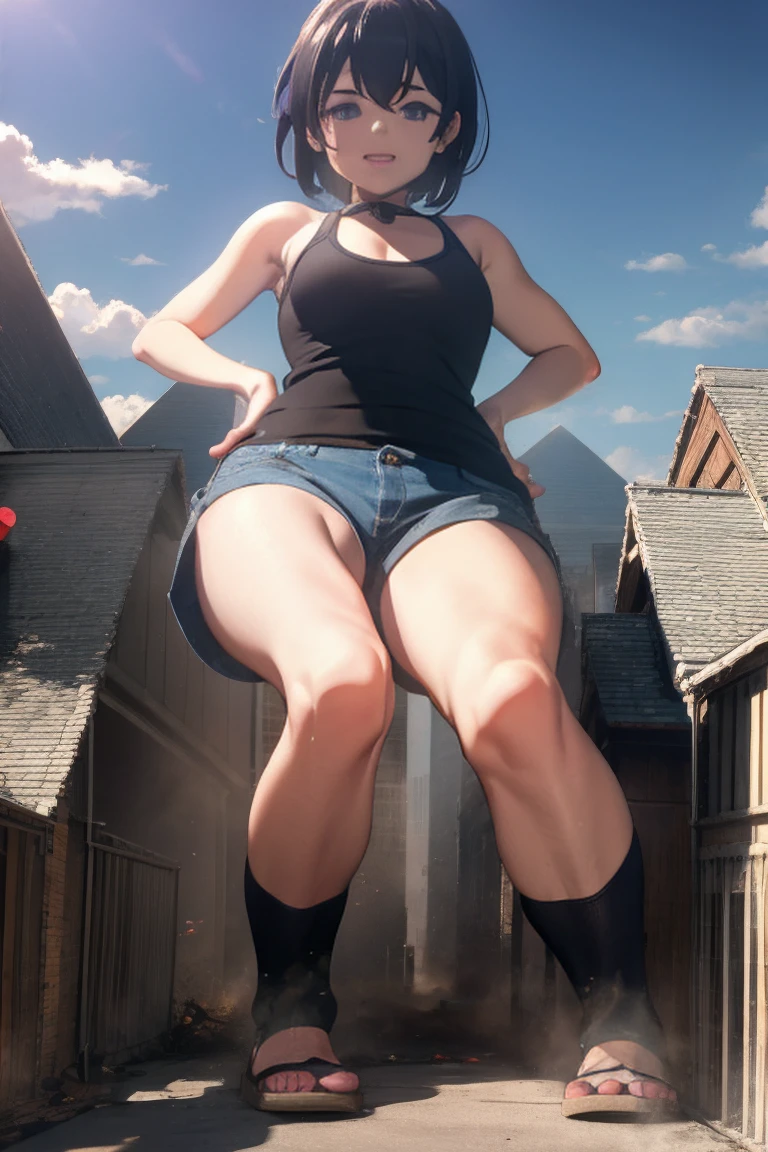 high-definition images, atmospheric perspective, 8k, super detail, accurate, best quality, angle from below, drooping eyes, straddling to hit the panties against the table edge for masturbation, outside,