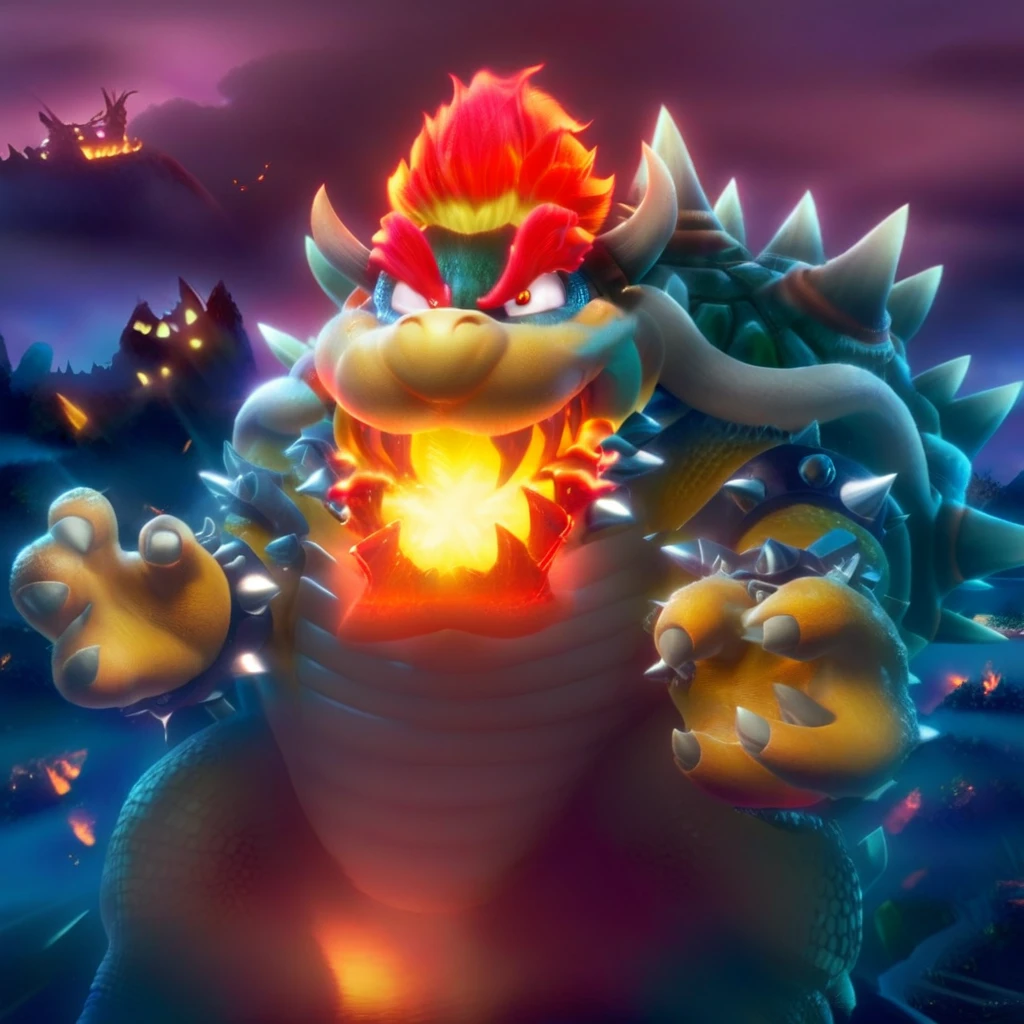 Bowser Fire Breathing Jaw's Open 