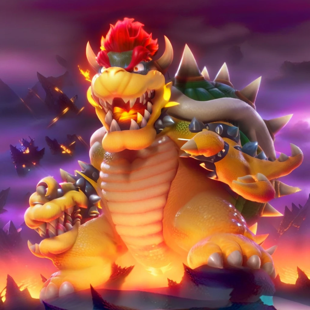 Bowser Fire Breathing Jaw's Open 