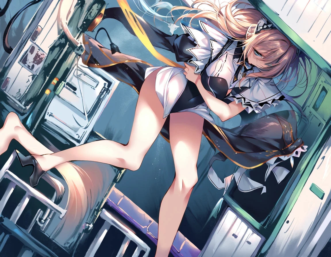 An illustration,masterpiece,girl,Bob Hair,Brown Hair,beautifuleye,Cleavage,Small breasts,(Sexy face),Cabaret Club,(VIP Room),hostess,Red backless dress,(Show me your back),(look back),Bare shoulders,((whole body:1.3)),((Black high heels:1.1)),茶色のeye,(small sparkly earrings),Close your mouth,{Depth of written border},(Particles of light:1.1).Photorealisticです、It is high resolution.、Gentle Light、1 Female、soloで、Hip Up、Glowing Skin、(A detailed face)、Hair with white waves、見る者を誘うeye、恋人eye線、inviting expression、Sexy smile、Perfection & Style、Perfect balance、Detailed skin、Naughty conflicts、I can see your chest、showing her:1.2、showing her:1.2、Horizontal feet、(At 32K、Live Shooting、Highest quality、workmanship:1.2)、(Spreading her legs wide、Spread your legs wide)、(Long twin tails)、Viewers are watching、前からeye線、Bullish、Erotic、Light blue bra、White skin、knees、(Beige pantyhose)、Absurd、Small Face、Bangs from center to center、The forehead is visible、(Embarrassed、skinny、)、workmanship、Highest quality、Ultra-high resolution、beautiful、beautiful、There is only one person、solo、Full Body、cute、Japanese women、Are standing、 (Photorealistic:1.37)、Photon interpretation、Realism、Young face、ブラウンeye、Black socks、(Red bow tie)、Radio City、Physical-based manners are cute、Maebo、Depth of written boundary、Body、Beautiful feet、Beautiful long legs、Slim legs、Tie your hair in one strand on your chest、(I can see the bangs)、lips、Blue_eye、Nose Soft、 (Shui Color)Shirt)、(Navy, blue and white checkered pleated skirt)