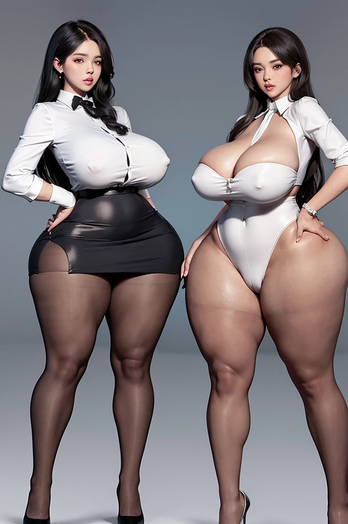 A curvaceous, cute and skinny super large biggest thick ass realist secretary , dressed in a tight-fitting skirt that hugs her voluptuous large and thick hips and round huge thick ass behind. perky breasts, which are just barely contained within the constraints of her buttoned-up attire. pantyhose, big and thick and ass, large and thick hips
