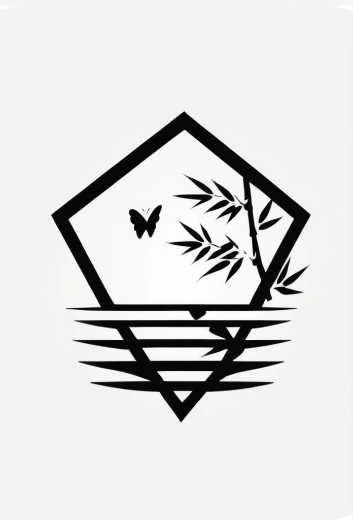 Japanese Label Logo
bamboo grove road
Logos of traditional Japanese streets, such as bamboo bushes and bamboo leaves, that look as if they were flying through and through
The butterflies are covered with bamboo leaves
angle of view from an oblique angle
Tasteful, Japanese-style design
Cool Japanese taste such as shrines
chic and modern design
monotone
The background is white