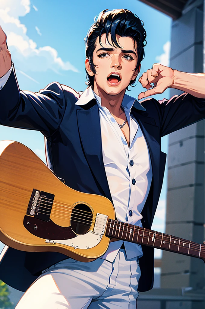 make a caricature of Elvis Presley