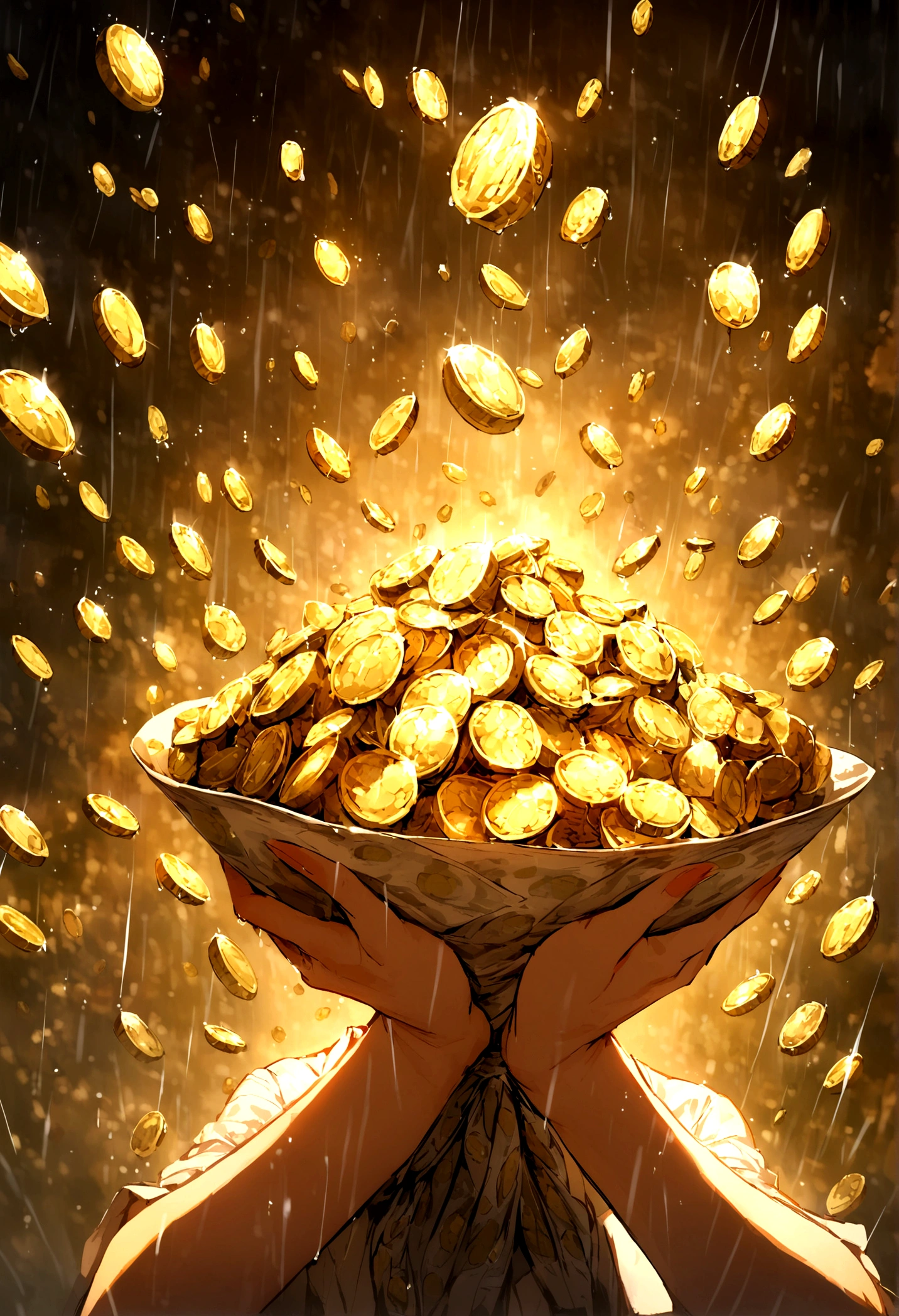 win the lottery, happy beauty, hurrah, rain of money
