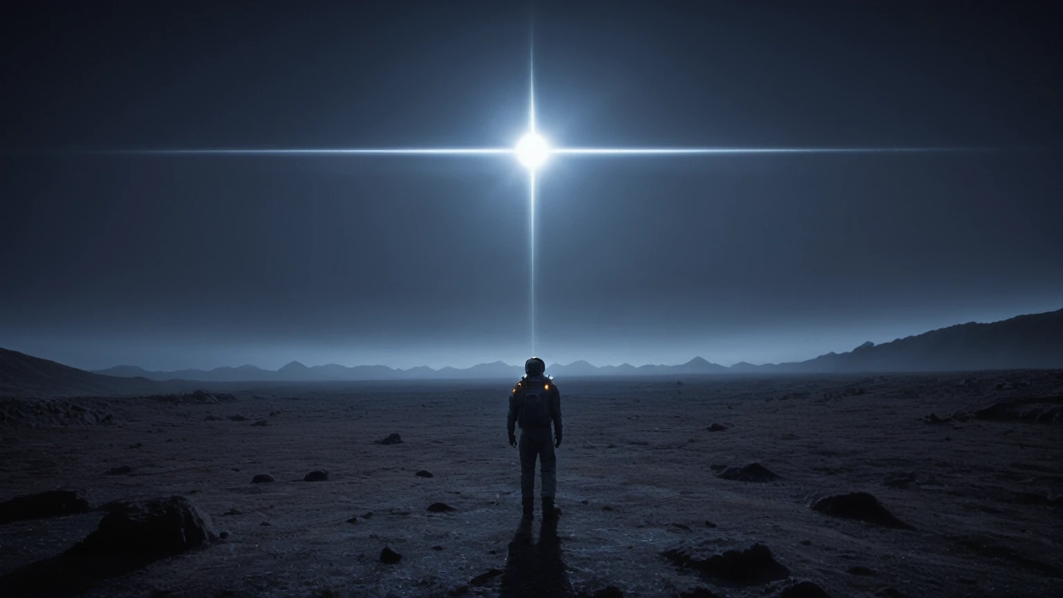 realistic,score_9, score_8_up, score_7_up,
mysterious astronaut silhouette, extraterrestrial landscape, large glowing rectangle, shadowy figure, shadowy hands, monochromatic, sci-fi atmosphere, rocky terrain, ethereal glow, otherworldly setting, isolated figure, exploration, eerie, menacing, ghostly apparitions, high contrast, moody lighting, cinematic composition, digital art, futuristic science fiction