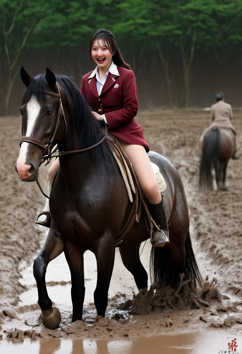 under the pitfallmud,neighing horse,(((masterpiece))),(((Highest quality))),((Tabletop:1.4, Highest quality)), (Realな写真:1.4), red coat,
((1 muddy girl knight)),rodeo,Desperate,Don't make eye contact,round face,Surprised face,panish,tragedy,Pink Cape,
(超High resolution:1.2), wonderful, Very detailed CG Unity 8k wallpaper, Very detailed, High resolution,draft horse ridden by japanese cute girl is in heart,tight,muddy place,Beauty,The horse neighs,鎧を着たtragedyの女騎士,Sink,In the mud,Plump,
Cold Light, Beautiful detailed girl, Droopy eyes,Very detailedな目と顔, Beautiful and exquisite nose, Beautiful and exquisite, prancing draft horse ridden by a girl can't move because horse and girl soak in the sticky muddy deep pitfall:10.0 , horse falls down ,looks pained ,Surprised face:2.0,Real,Anatomically correct