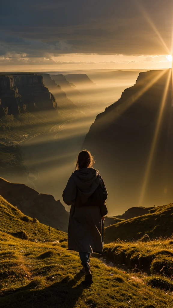 I created an image of the light that illuminates me with a divine landscape
