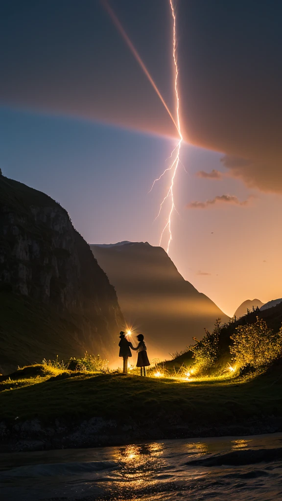 I created an image of the light that illuminates me with a divine landscape