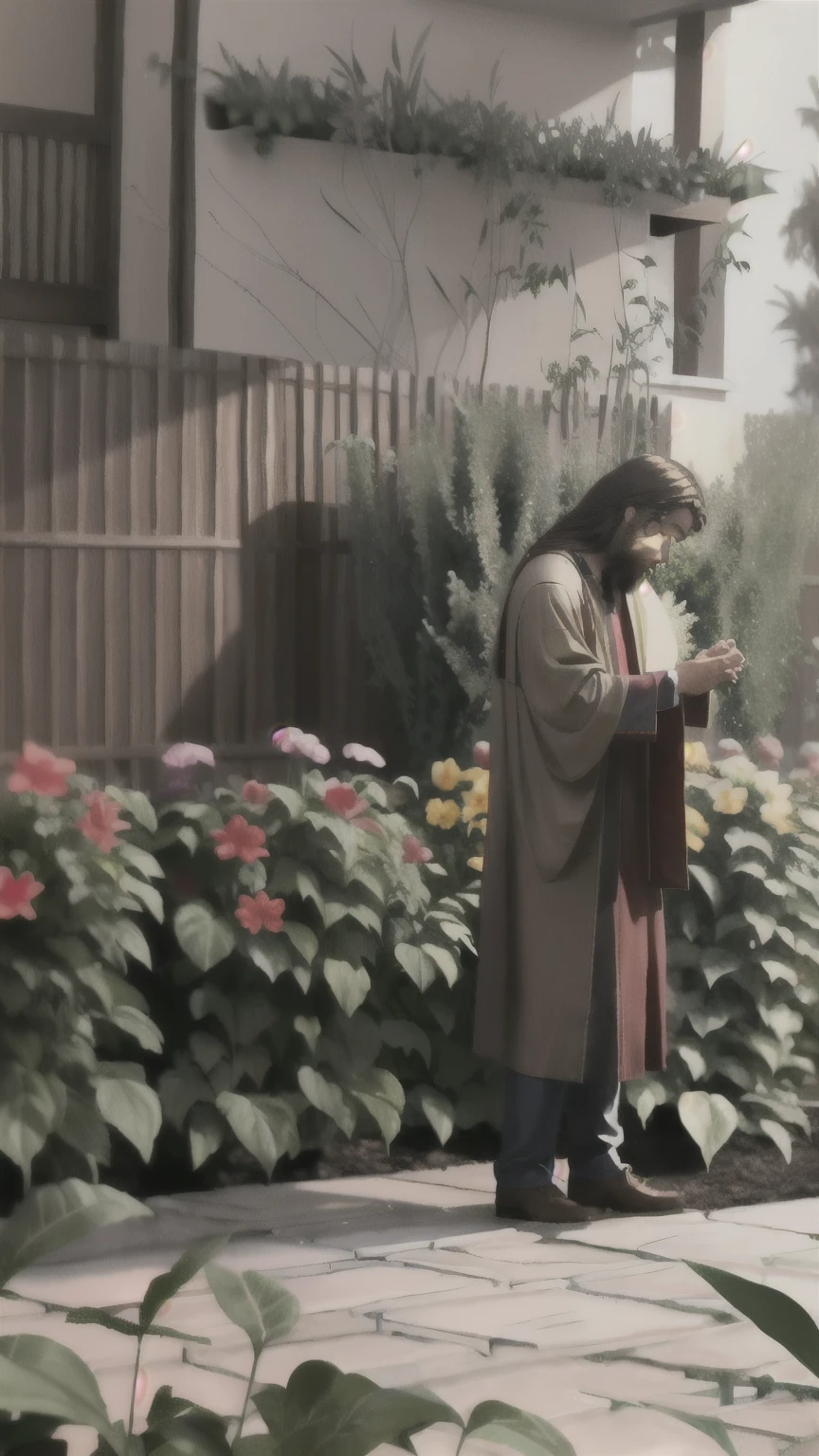 JESUS PRAYING TO GOD IN THE GARDEN,imageio,REALISTIC HIGH DEFINITION   