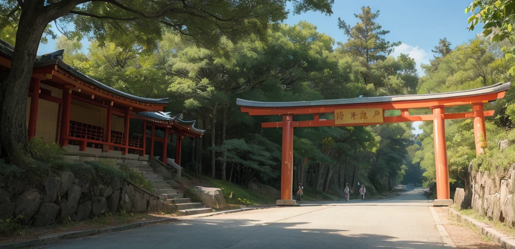 ((Highest quality)), ((masterpiece)), (detailed), Many Torii Gates,Spectacular Nature