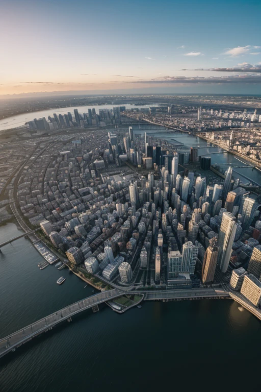 City landscape seen from above 