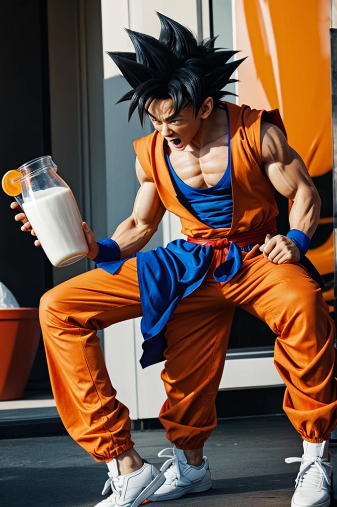 Goku fucking with milk