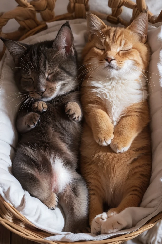 Cute animals sleeping