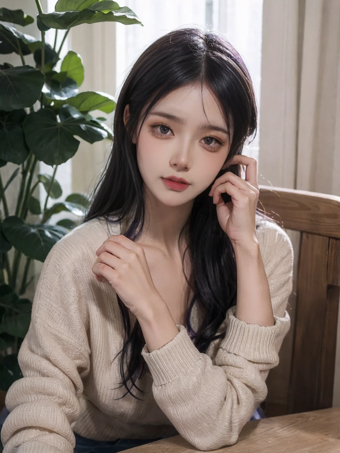 La plus haute qualité, head of'artwork, very detailed, Reflects light realistically, 1 fille, haut du corps, Shogun raiden, (ulzzang-6500-v1.1:0.5), tetas grandes, visage parfait, Yeux clairs, poil long, purple hair, décoration de cheveux, sky'flash, skye nuit, Old building in the background, shallow depth of field, en regardant le public,