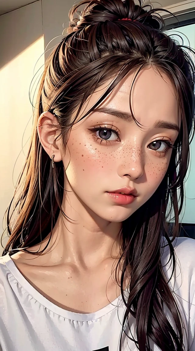 (realistic, photorealistic:1.37)Highly detailed face and skin texture, (fine eyes),very detailed, focus the eyes clearly, nose and mouth,face focus, woman with open mouth and closed eyes, ((Bunny girl))、35 years old,black haired、symmetrical face,realistic nostrils、angle from below、elongated C-shaped nostrils,,,,,,,,,,,,,,,,,,,,,,,,,,,,,,,,,,,,NSFW,white background、sweaty skin、Lighting that emphasizes the skin that shines with sweat、((hook nose))Skin shiny with sweat、shiny skin、(wet and shiny tongue)