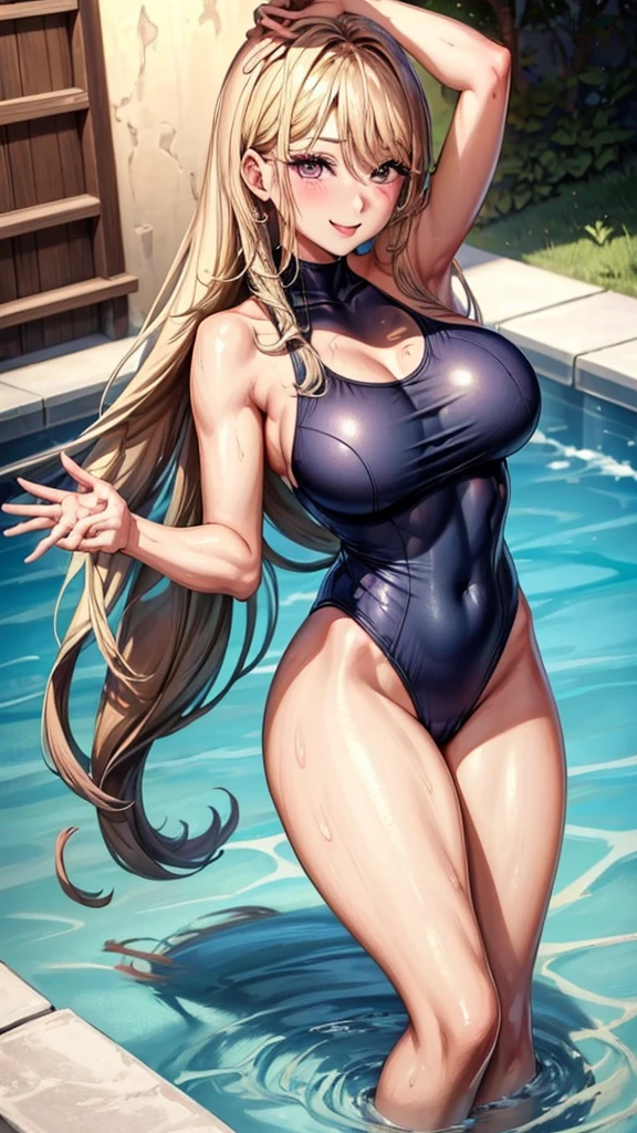 (4K,masterpiece,Highest quality,Super detailed),Buckshot,(At the school pool),(alone),(Japanese women full page),((30 years old)),short hair,Brown Hair,(Beautifully detailed face,Beautiful attention to detail,Detailed skin,Beautiful big hips),軽いsmile,shy,Slender body,Large Breasts,(Tight fitting wet one piece school swimsuit),(Lean forward,Stick your butt out),dorsal position,Recall(4K,masterpiece,Highest quality),Browsing Caution,(Buckshot),dorsal position,Outdoor,,Long Hair,Brown Hair,Detailed face,軽いsmile,shy,no nostrils,(Three Japanese women standing side by side),(18-year-old):1.2,Slender body,Detailed skin,Large Breasts,Beautiful Hips,(Close-fitting deep blue compression one-piece swimsuit):1.2,Wet,(Accentuate your body lines):1.2(Highest quality, Tabletop),Ultra HD Photos,One Girl, Female Surfer ,Large Breasts,Beautiful legs,At the surfing venue,Beautiful face in every detail,Beautiful Eyes,Fine hair,Detailed clothing,Detailed and realistic skin,cute,smile,Dynamic Angle 8k, RAW Photos, Highest quality, Ultra-realistic、masterpiece: 1.2), High-quality RAW color photos, Professional photography, Best Style、The best curves、Skin is tight。The setting is outside in the school pool.、The strong midsummer light shines brightly on the stretchy school swimsuit.。He is playing with his crotch with his right hand.。Spread your legs and lift your hips,Super shiny long blonde hair、Make up image of young woman with captivating violet eyes。She is reminiscing and sticking out her tongue、There is a slight redness on the cheeks。水にWet伸縮性のある紺色のスクール水着を纏い、The tight, moist, stretchy school swimsuit perfectly shows off her huge breasts and body lines.。