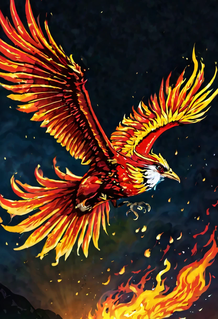 flying fire bird