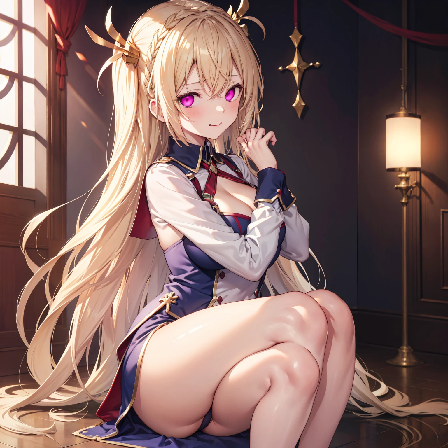 (masterpiece),(Highest quality),(Super detailed),(Best illustrations),(Best Shadow),(Absurd),(Detailed Background),(so beautiful)Bradamante, 16K, 8K, 4K,(Best Shadow), (so beautiful), One person, alone, , , , (detailed beautiful eyes), Big Breasts, Blonde, , Oculogyric crisis, , , Perfect figure, , paw pose, Arched back, , , orgasm, afterglow, erotic smile, , , Open your mouth languidly, , Sexy posture, dynamic pose, , cross-eyed, rolling eyes, , water eyes, tears, Ass fetish, tongue out, , , , saliva trail, , shiny skin, , , , , torogao, ahegao, BREAK, , Dramatic lighting, , Psychedelic Background, night, , , Torrent of Light, mysterious, spoken heart,, arms behind head, squatting, , female masturbation
