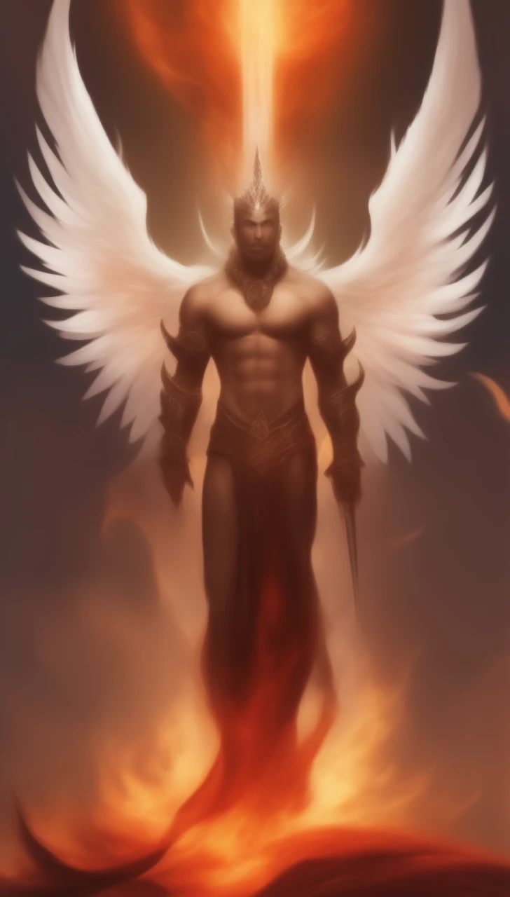 Un hombre with wings standing in the dark with hands outstretched, lucifer the star, Loki still ( 2 0 2 1 ), archangel, frame from a fantasy movie, lucifer, dune movie frame-2021, Stunning visual effects, the angel of death with a halo, winged human, with burning golden wings of flame, movie 2022 Arafed male with black wings 
, with wings standing in the dark with hands outstretched, digital art by Aleksander Kobzdej, Pexels, digital art, lucifer the star, Loki still ( 2 0 2 1 ), archangel, frame from a fantasy movie, lucifer, dune movie frame-2021, Stunning visual effects


