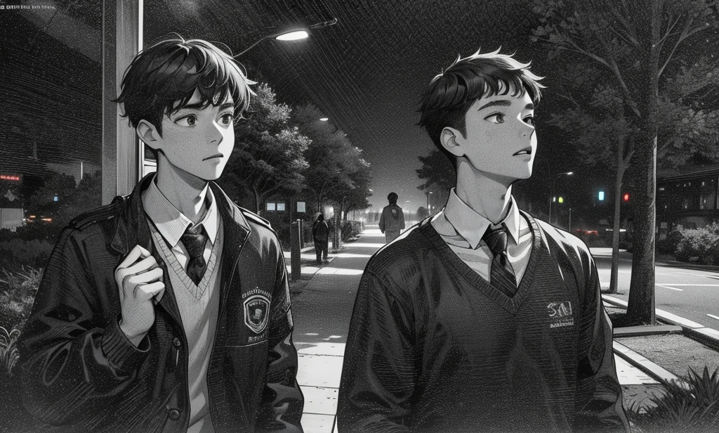 two cute 18 year old friends are walking together they are talking about something important they are a little worried