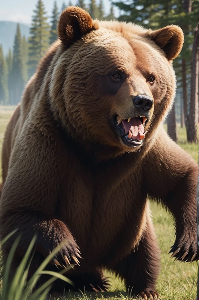 Very angry bear