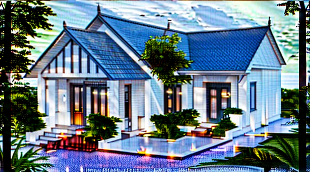 Daylight home design, rural landscape