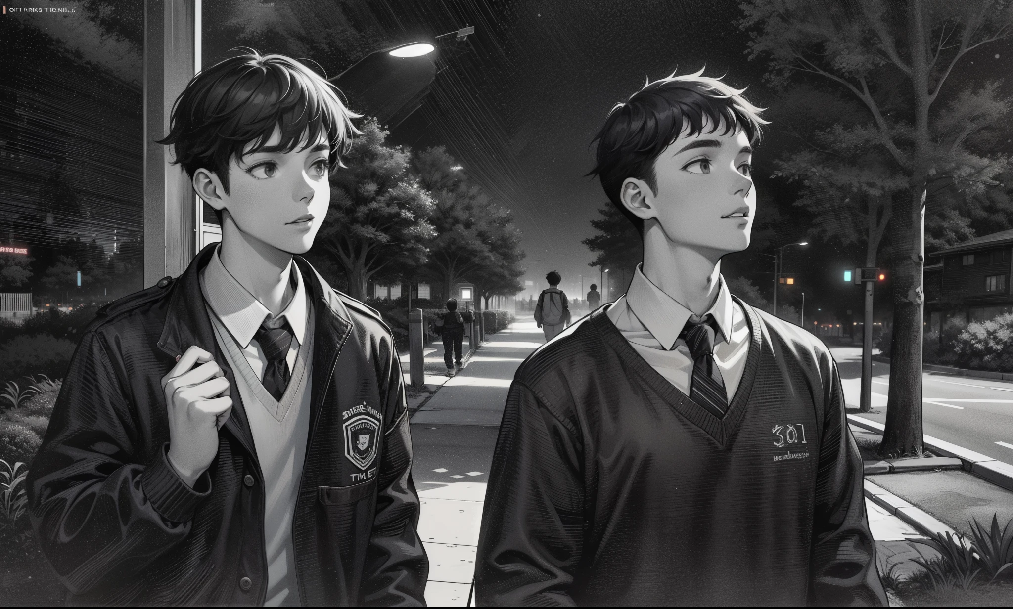 two cute 18 year old friends are walking together they are talking about something important they are a little worried